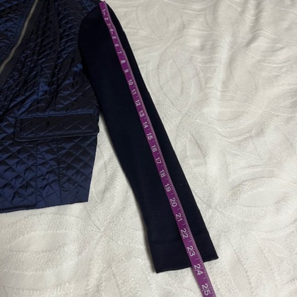 Jones New York Signature Petite Navy Blue Quilted Zip Up Jacket Small - Picture 6 of 14